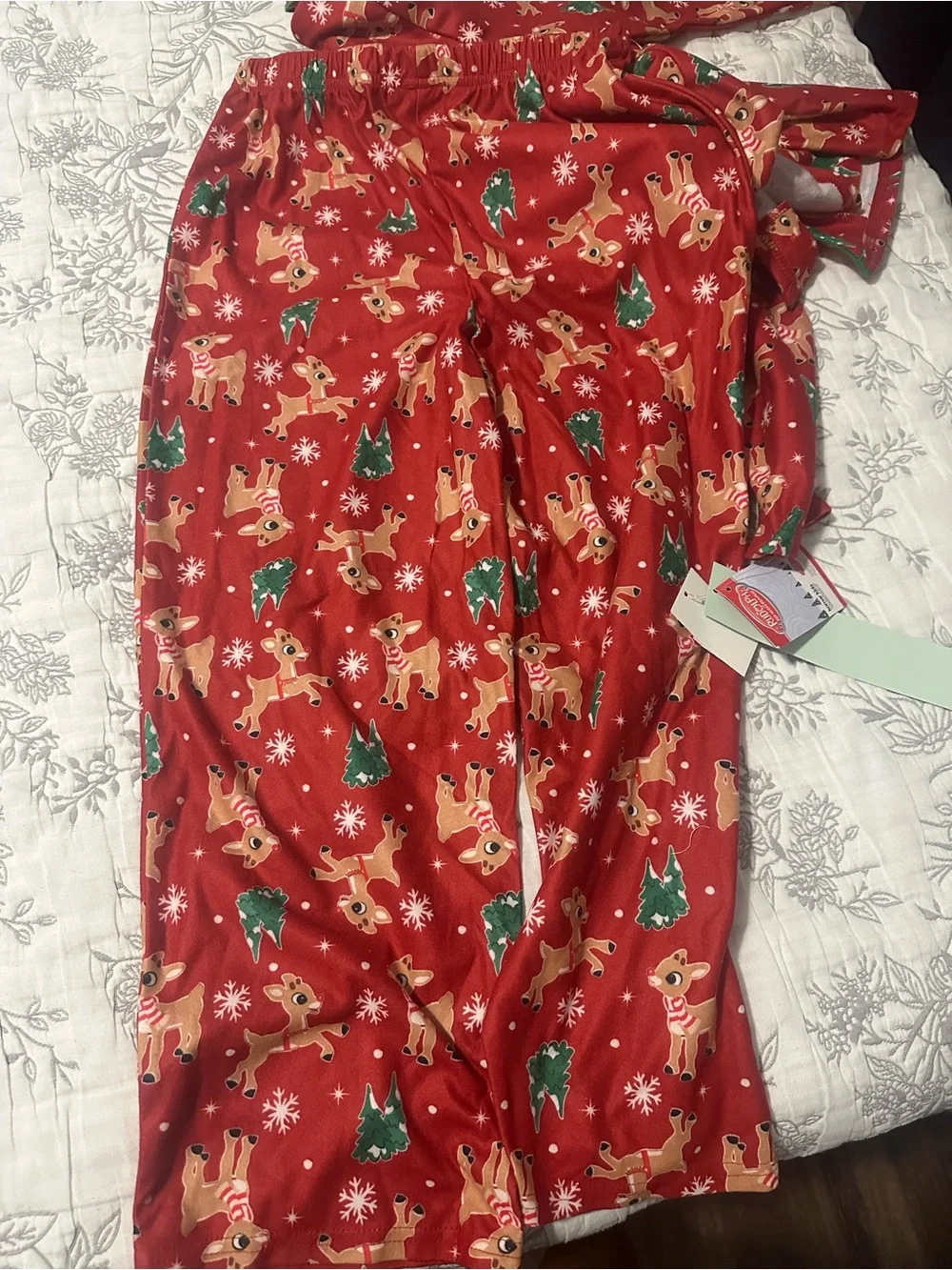 Kids Red Reindeer Holiday Pajama Set by Komar